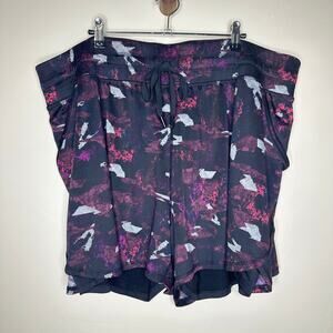 LIVI Lane Bryant Active Shorts Print Soft Stretch Pull On Size 26/28